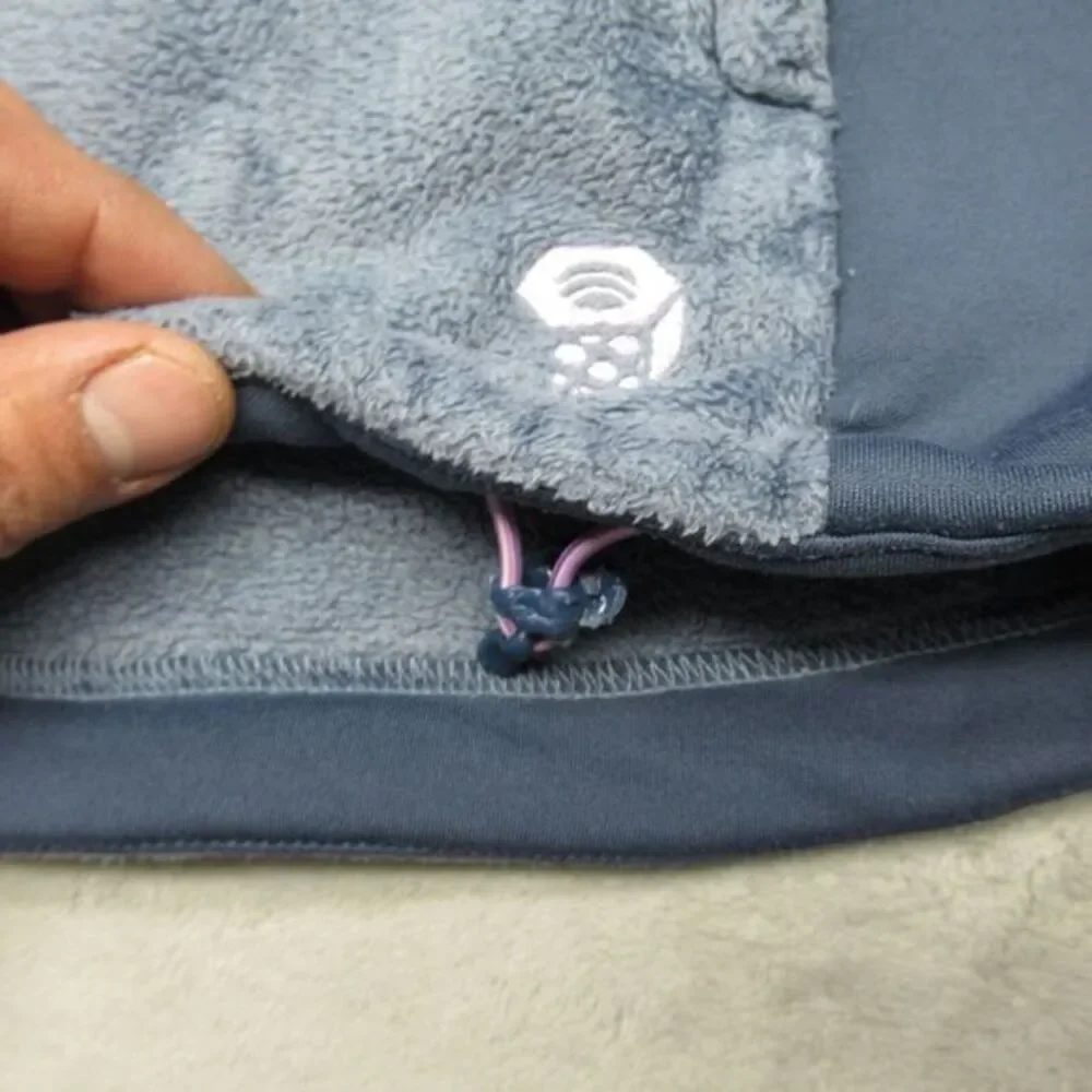 Mountain Hardwear Pyxis Fleece Women Medium Blue Gray‎ Stretch Full Zip READ